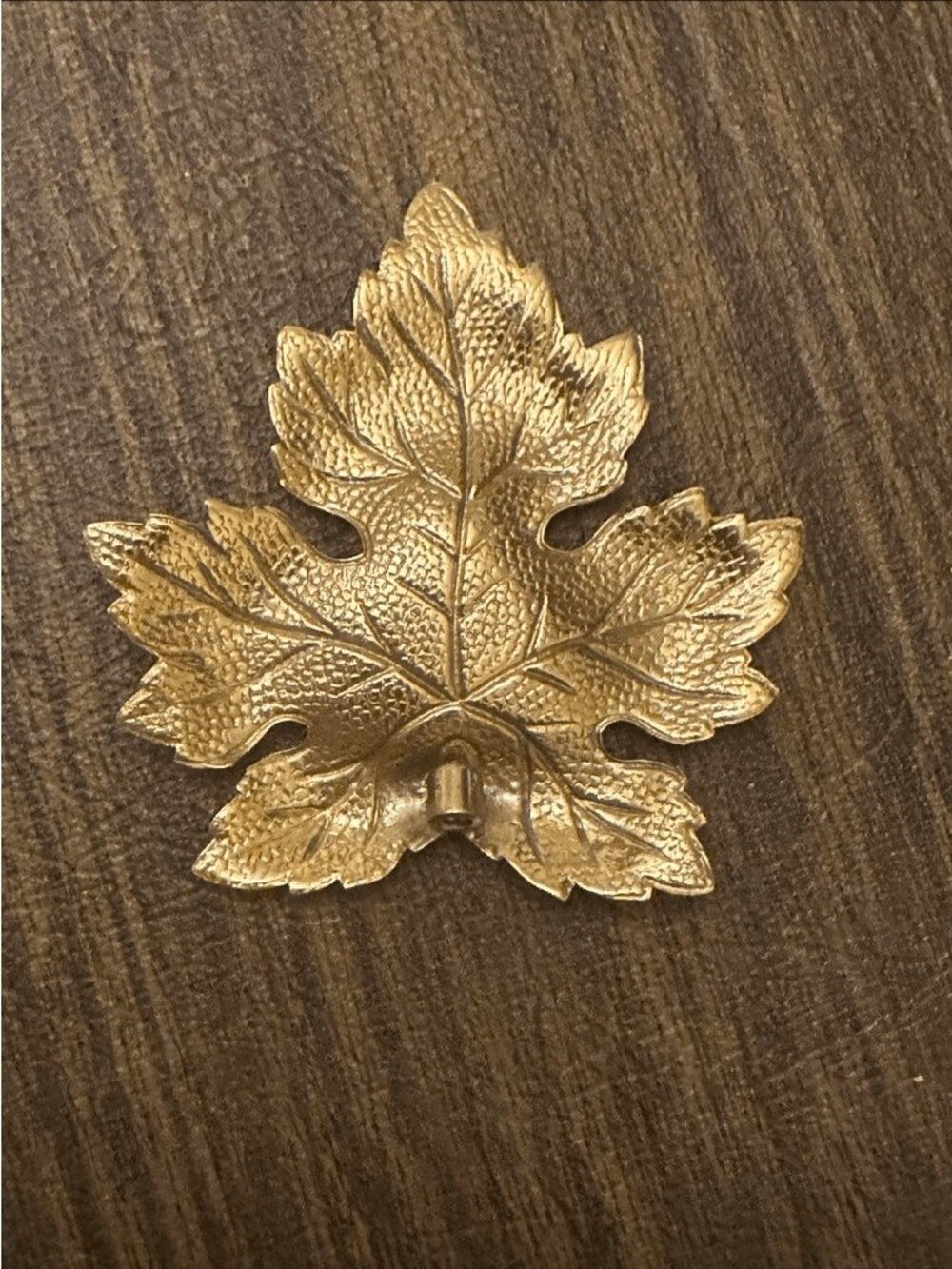 Vintage Ornate Brass Maple Leaf Design Set 7 Chandelier Parts - Picture 3 of 7